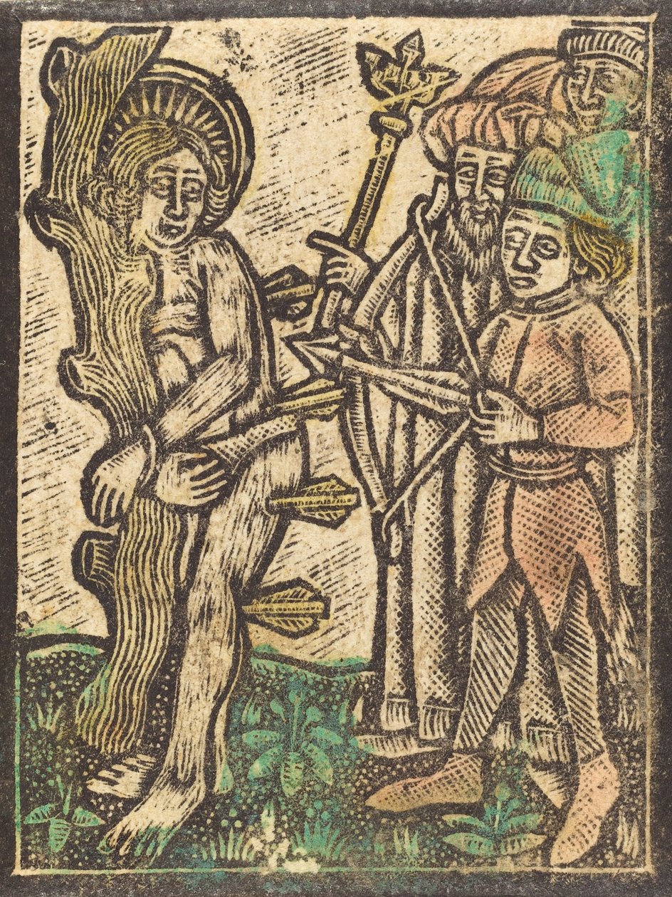 Pyhä Sebastian, n. 1480. tekijältä Unbekannt