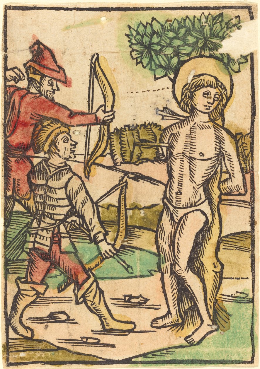 Pyhä Sebastian, n. 1490. tekijältä Unbekannt