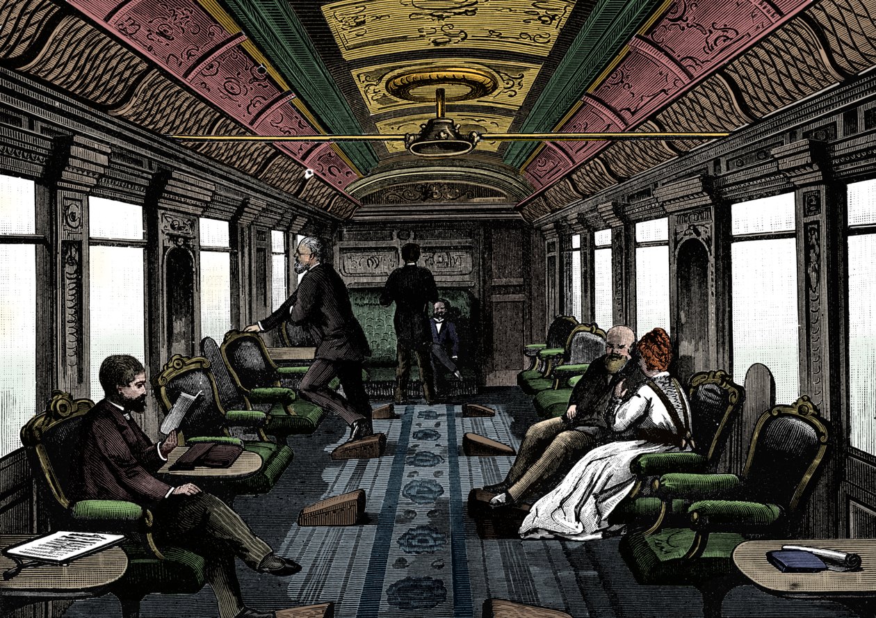 Sedan-auto Orient Expressissä, c1895 tekijältä Unbekannt