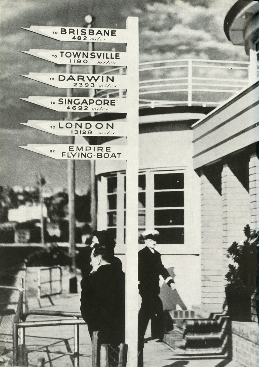 Viittakyltti Rose Bayssä, Sydneyssä, Australiassa, c1939-c1944 1946. tekijältä Unbekannt
