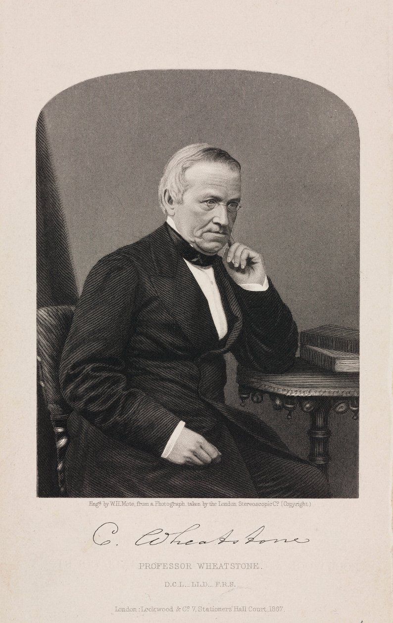 Sir Charles Wheatstone, englantilainen fyysikko tekijältä Unbekannt