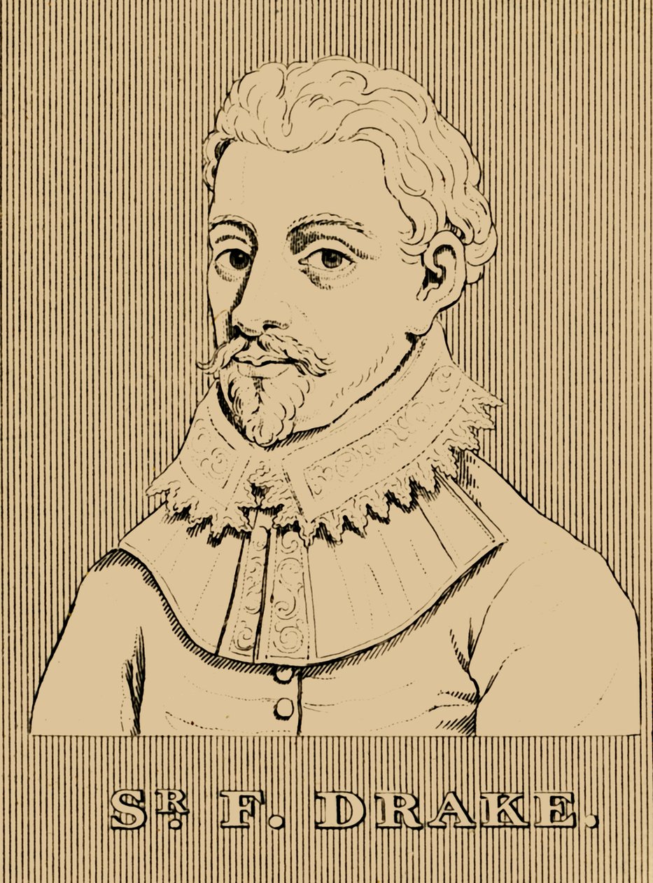 Sir Francis Drake, c1540-1596, 1830. tekijältä Unbekannt