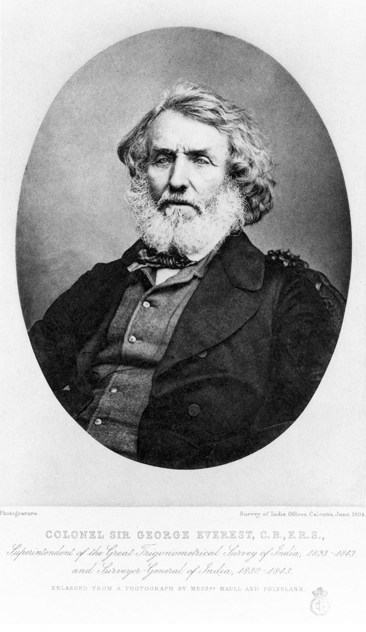 Sir George Everest, sotilasinsinööri tekijältä Unbekannt