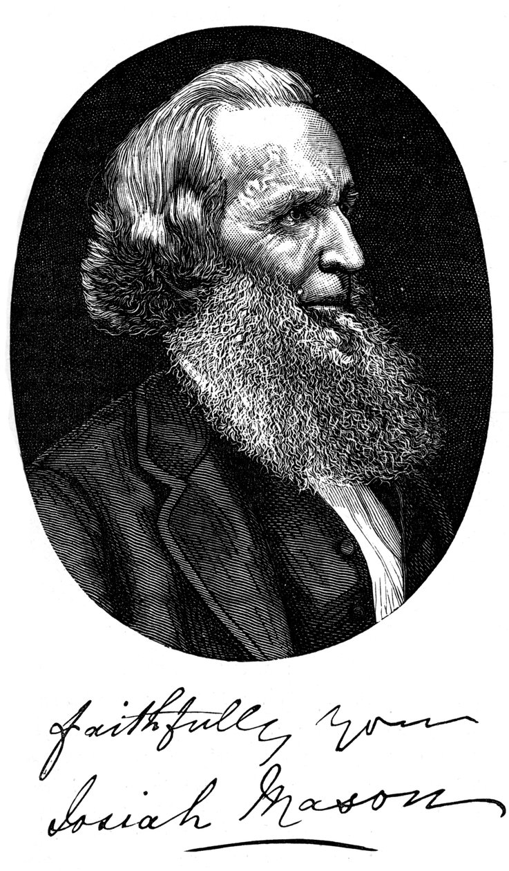 Sir Josiah Mason, englantilainen kynävalmistaja, c1880 tekijältä Unbekannt