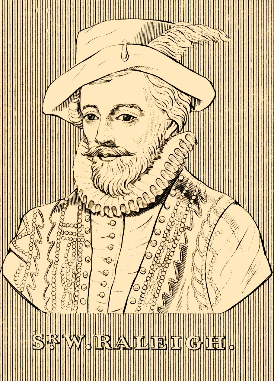 Sir W. Raleigh, c1552-1618, 1830. tekijältä Unbekannt