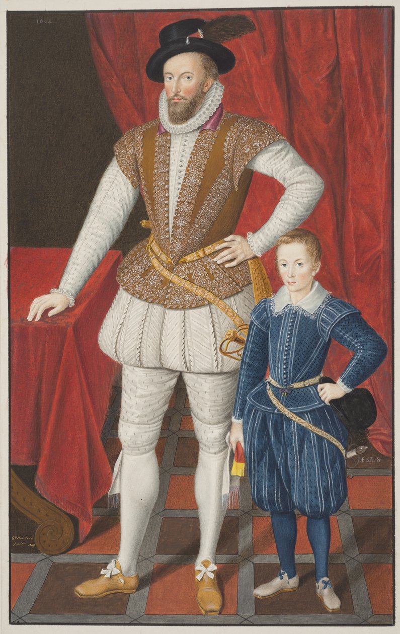 Sir Walter Raleigh ja poika, 1602 tekijältä Unbekannt