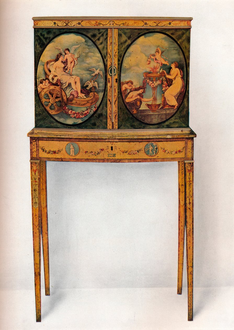 Pieni mahonkikaappi jalustalla, c1680 tekijältä Unbekannt