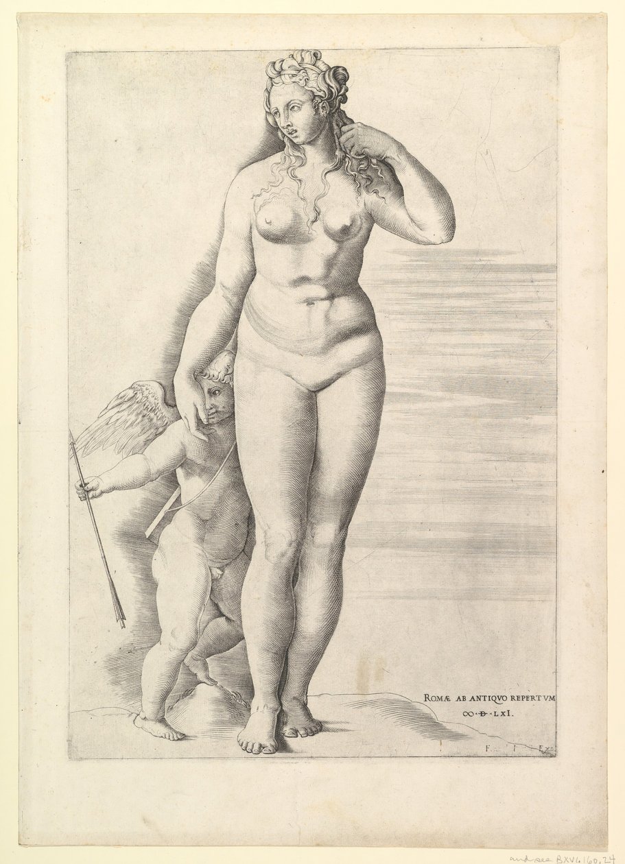 Roomalainen loistopeili: Venus ja Eros, 1561 tekijältä Unbekannt