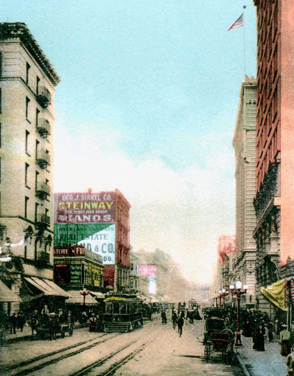 Spring Street, Los Angeles, Kalifornia, Yhdysvallat, 1900-luku tekijältä Unbekannt