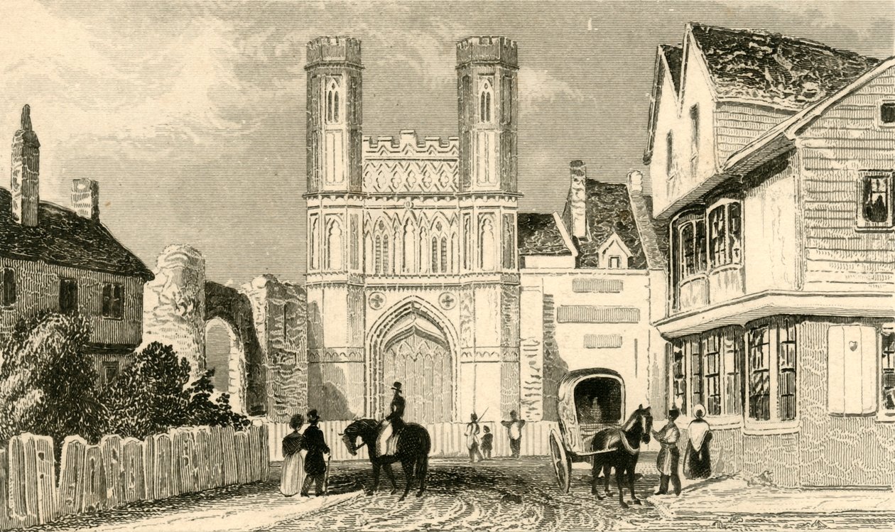 St. Augustines Gate, Canterbury. Kent, 1835. tekijältä Unbekannt