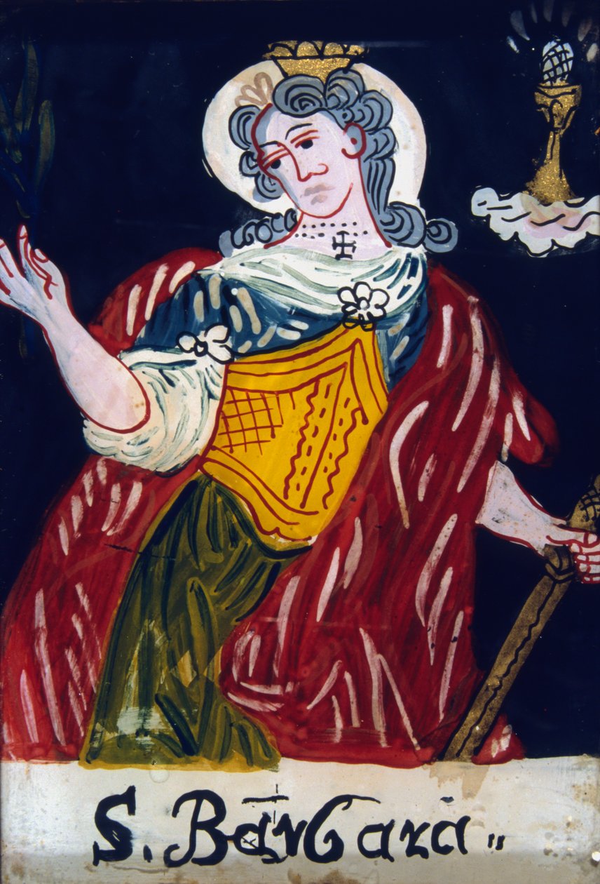 Pyhä Barbara, kristitty neitsytmarttyyri, 1800-luku tekijältä Unbekannt