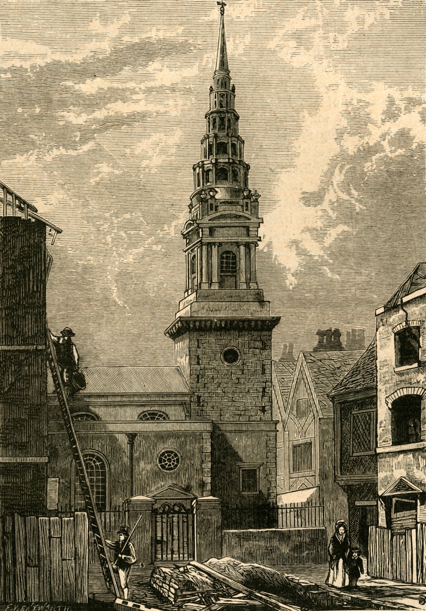 St. Brides Church, Fleet Street, 1824, 1897. tekijältä Unbekannt