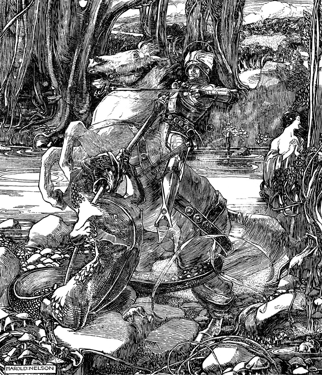 Pyhä Yrjö ja lohikäärme, 1901 tekijältä Unbekannt