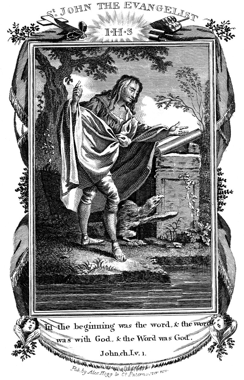 Pyhä Johannes Evankelista, s. 1808 tekijältä Unbekannt