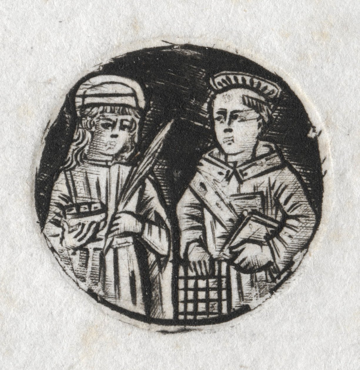 St. Lawrence ja St. Lucy, n. 1487. tekijältä Unbekannt
