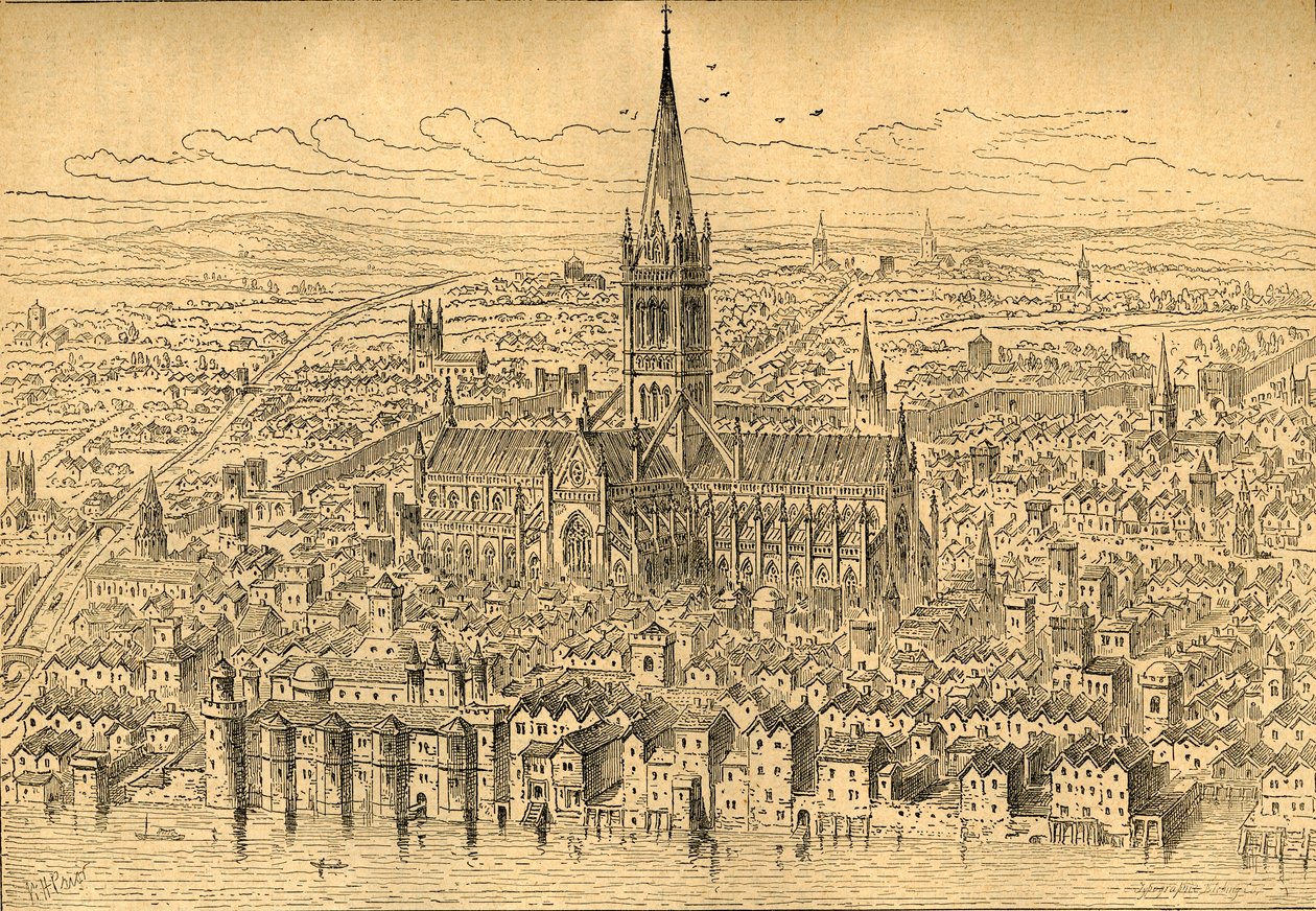 St. Pauls and the Neighborhood vuonna 1540, 1897. tekijältä Unbekannt