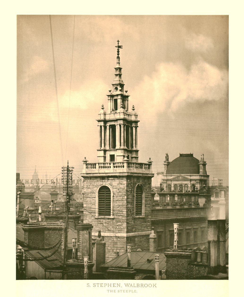 St Stephen Walbrook, Torni, 1800-luvun puolivälissä. tekijältä Unbekannt