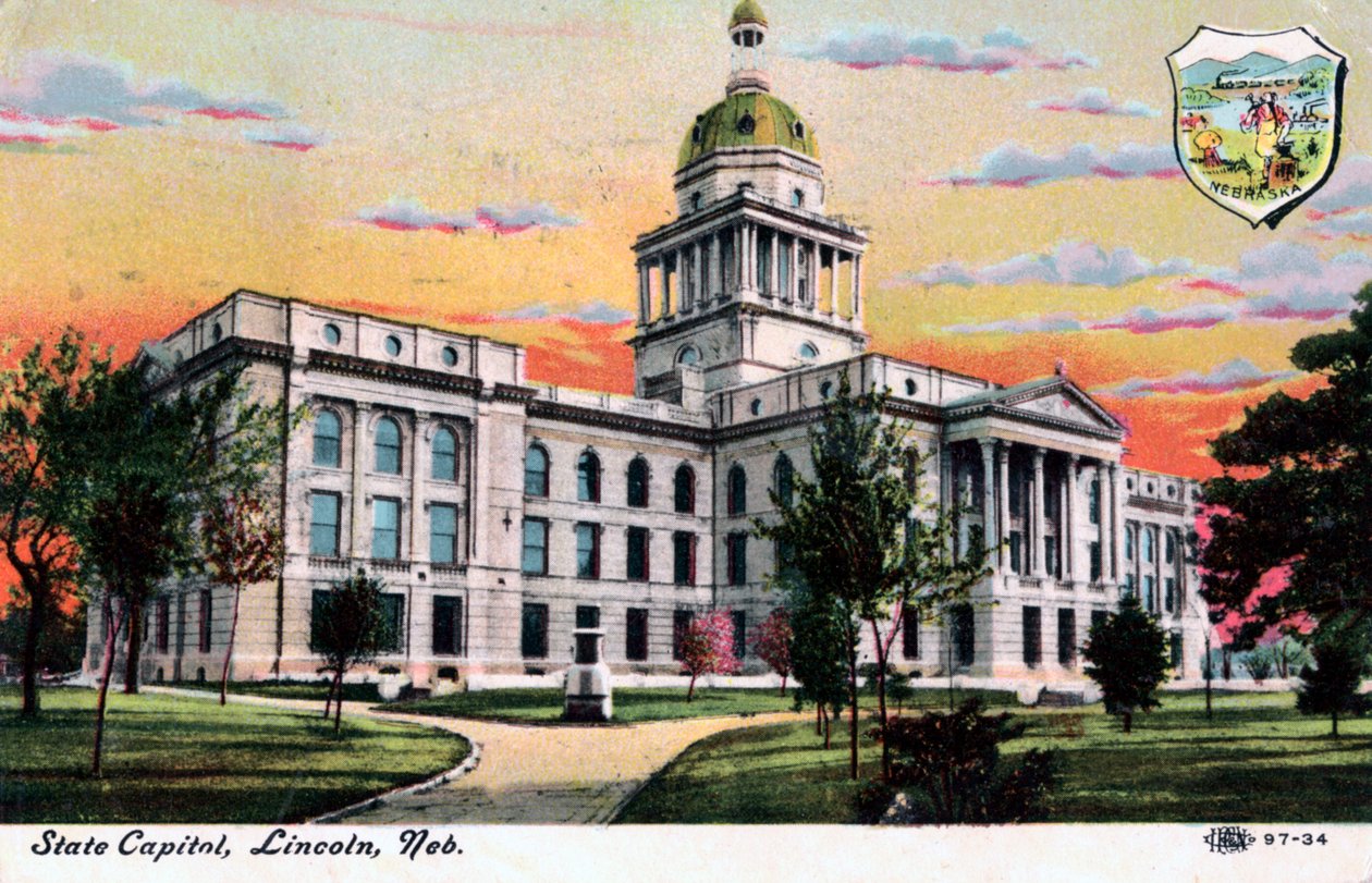 Osavaltion pääkaupunki, Lincoln, Nebraska, 1919 tekijältä Unbekannt