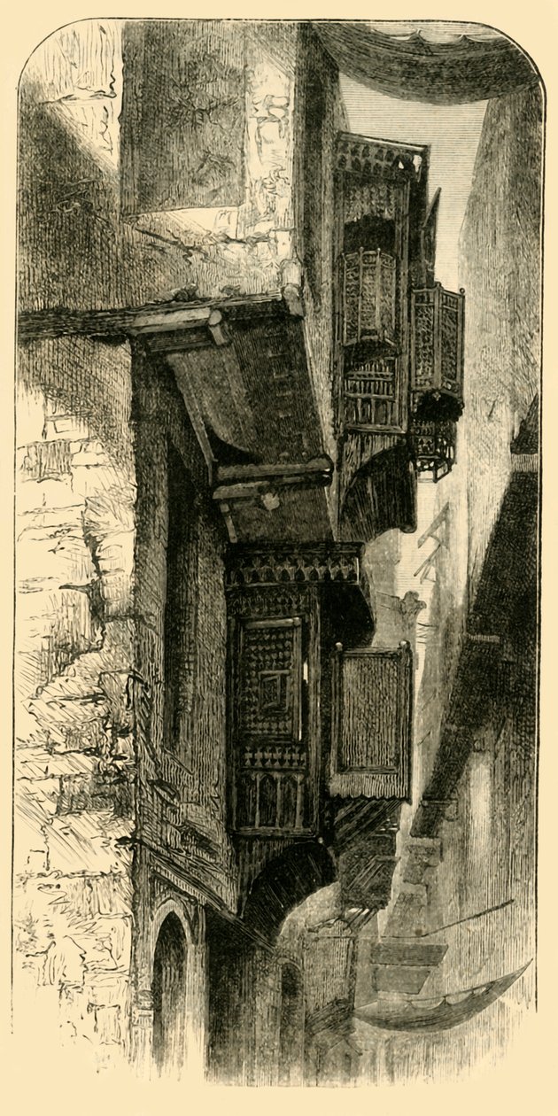Katu Kairossa, 1881. tekijältä Unbekannt