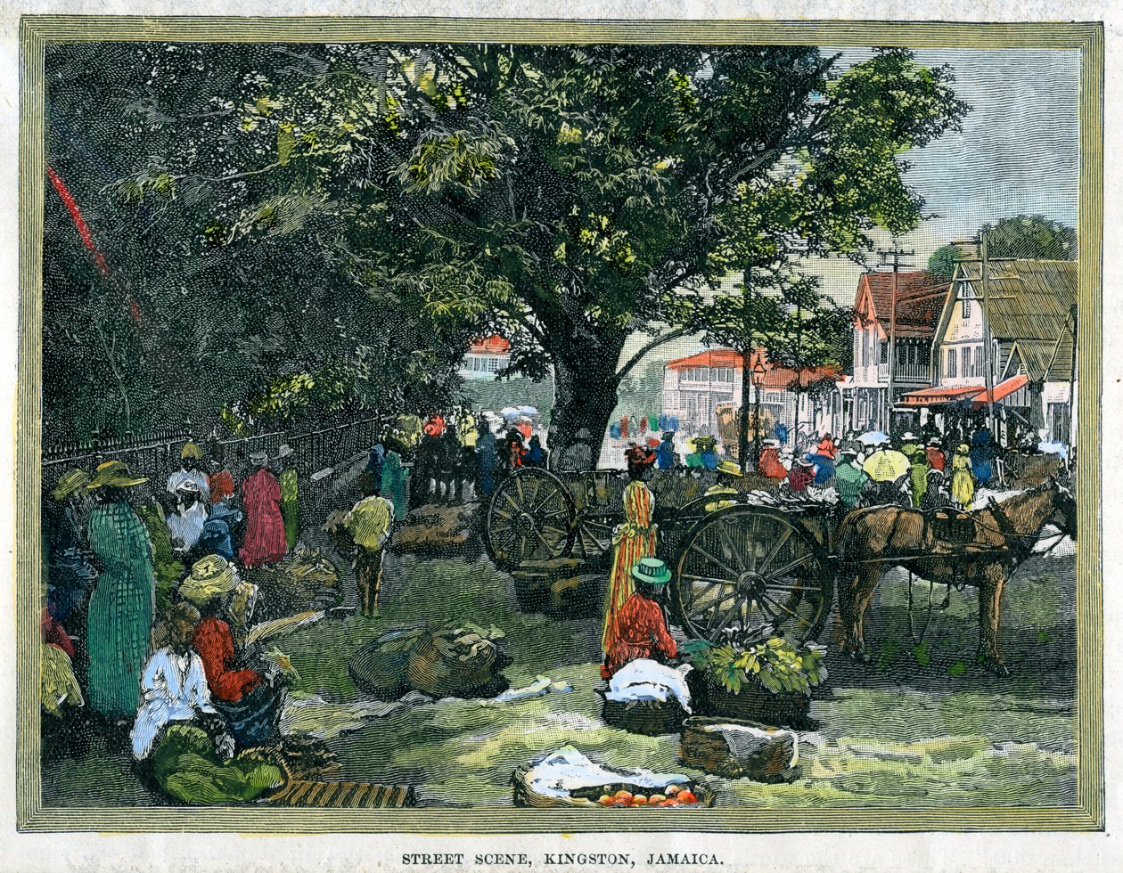 Katukuvaus, Kingston, Jamaika, 1880 tekijältä Unbekannt