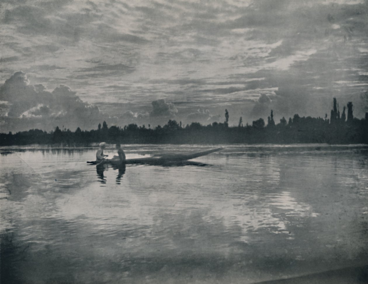 Auringonlasku Dal-järvellä, Kashmir, 1936. tekijältä Unbekannt