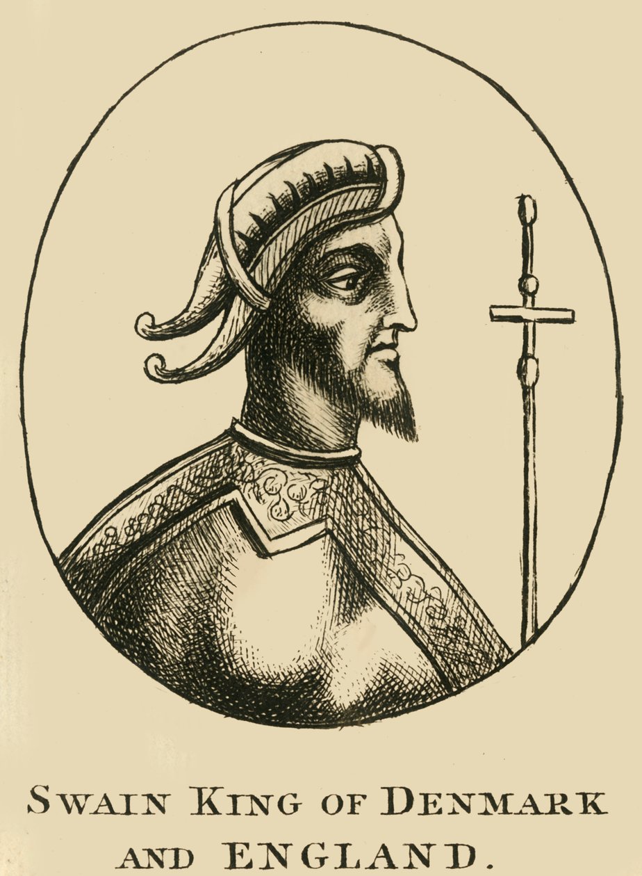Swain, Tanskan ja Englannin kuningas, 1700-luku. tekijältä Unbekannt