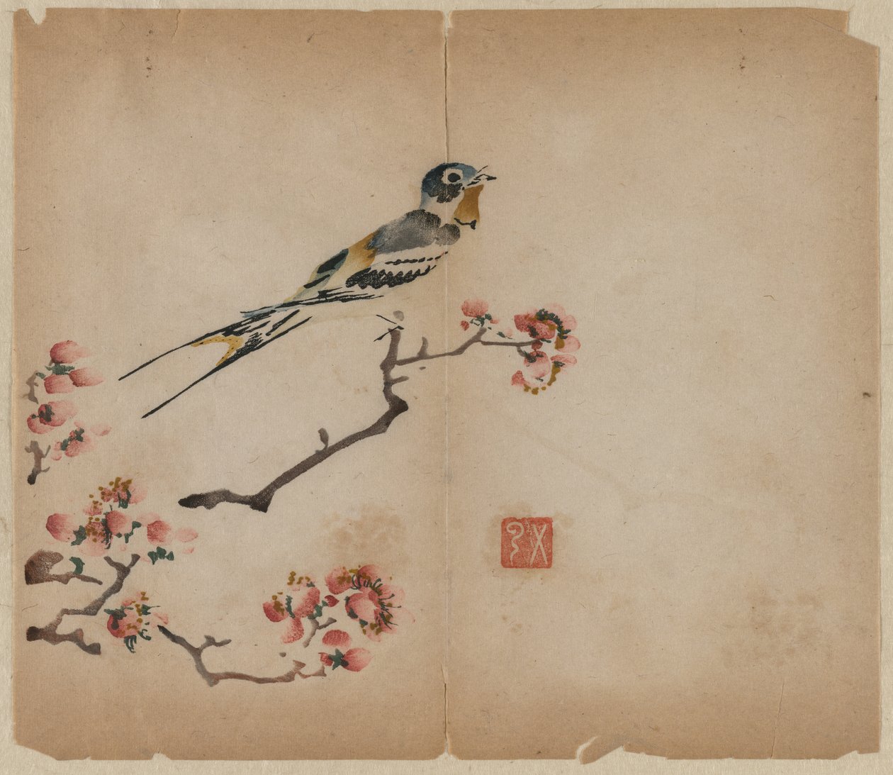 Swallow on Flowering Peach Branch, 1368-1644. tekijältä Unbekannt