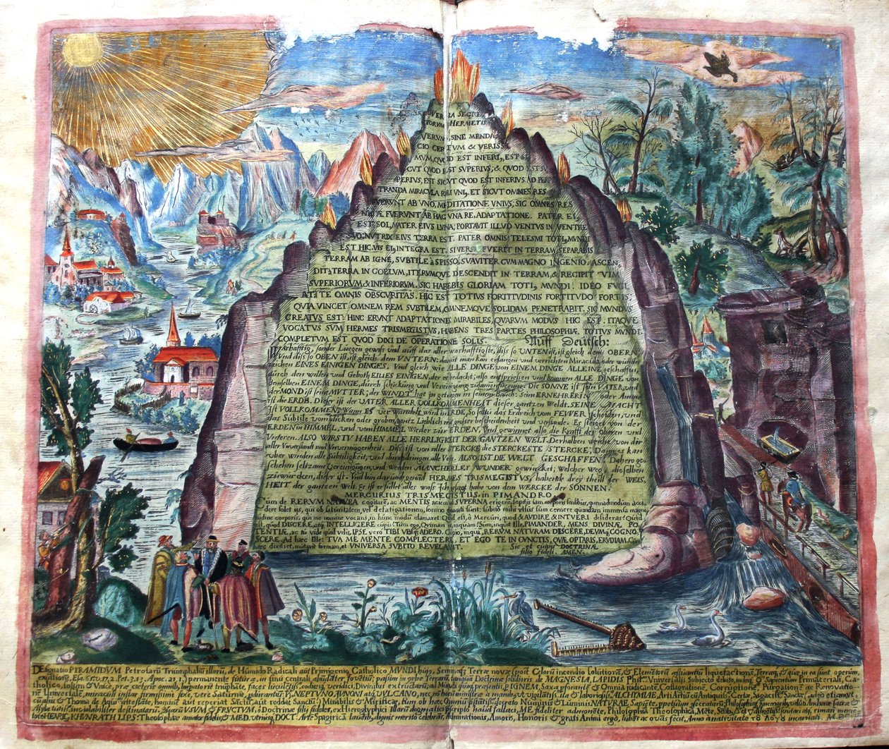Tabula Smaragdina Smaragditaulu Hermes Trismegistus, 1609. tekijältä Unbekannt