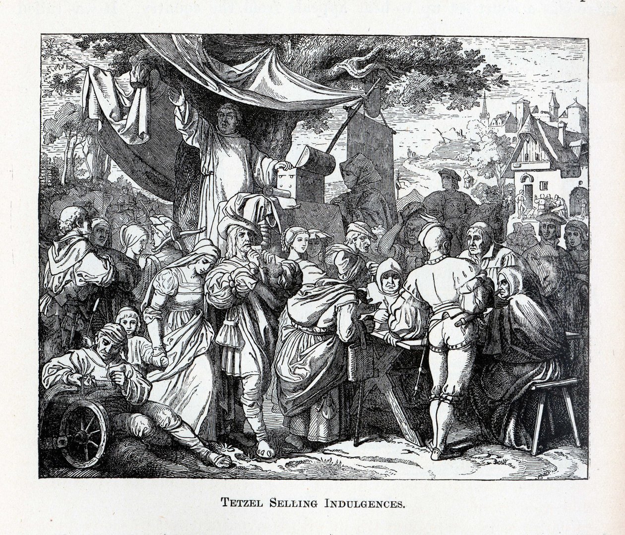 Tetzel Selling Indulgences, 1882 tekijältä Unbekannt