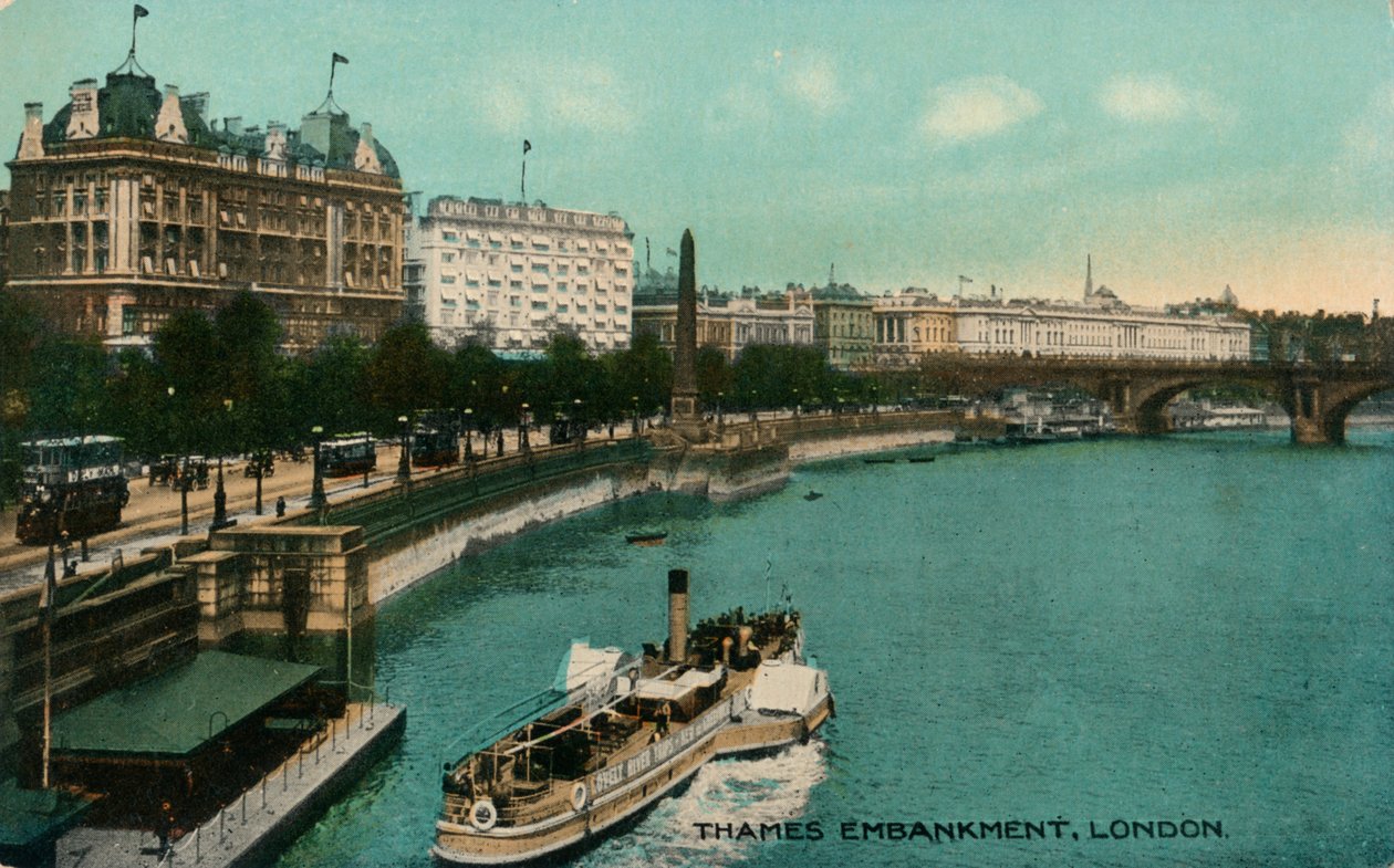 Thames Embankment, Lontoo, vuonna 1910. tekijältä Unbekannt