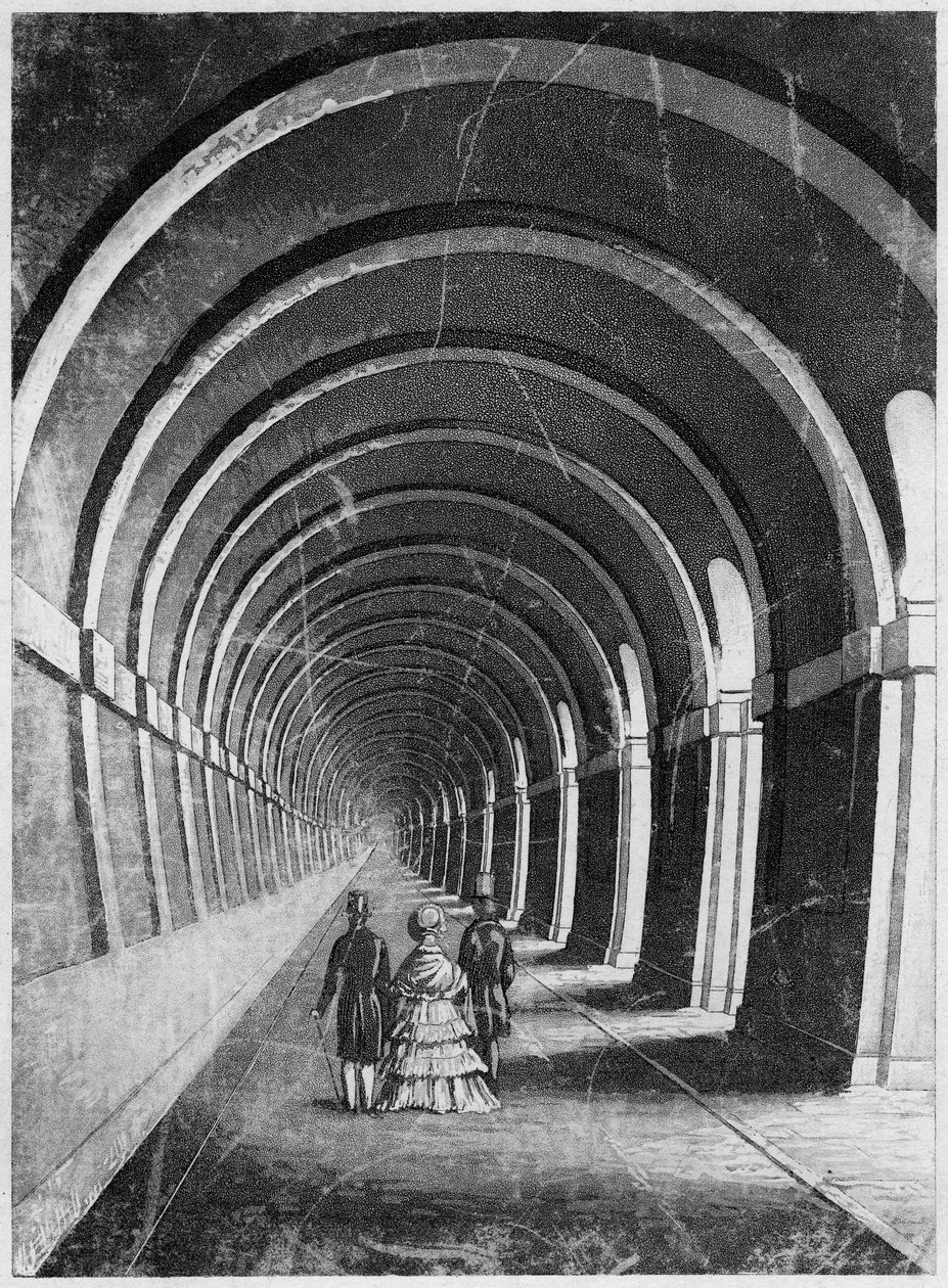 Thames-tunneli, Lontoo, 1800-luvun puoliväli tekijältä Unbekannt