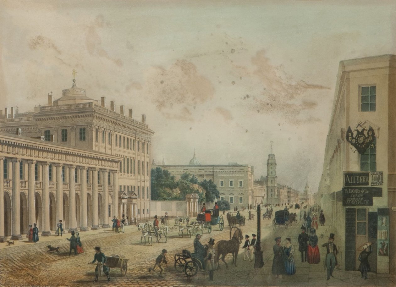Anichkovin palatsi Pietarissa, 1840-luvun loppu. tekijältä Unbekannt