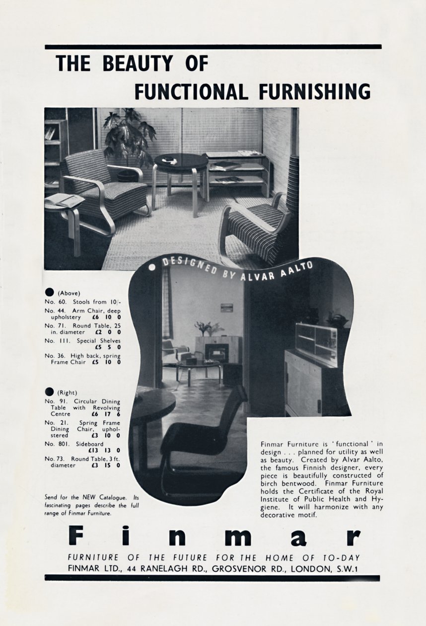 Toimivan sisustuksen kauneus - Finmar, 1939 tekijältä Unbekannt