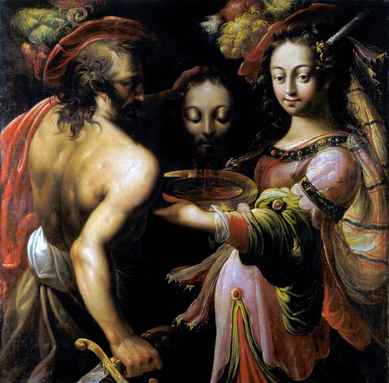 Johannes Kastajan pään mestaus, n. 1630 tekijältä Unbekannt