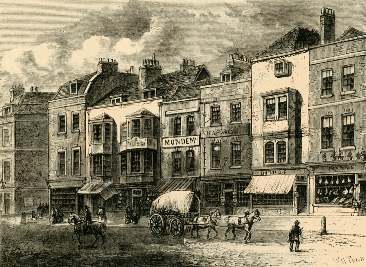 The Borough, High Street, vuonna 1825, vuonna 1878. tekijältä Unbekannt