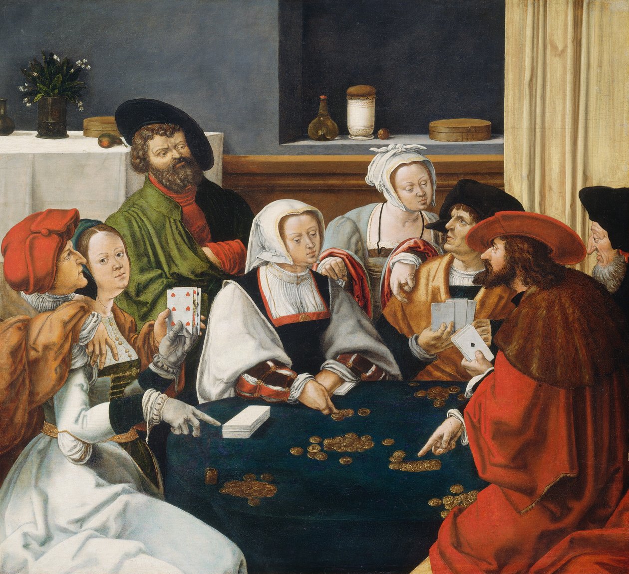 The Card Players, luultavasti c. 15501599. tekijältä Unbekannt