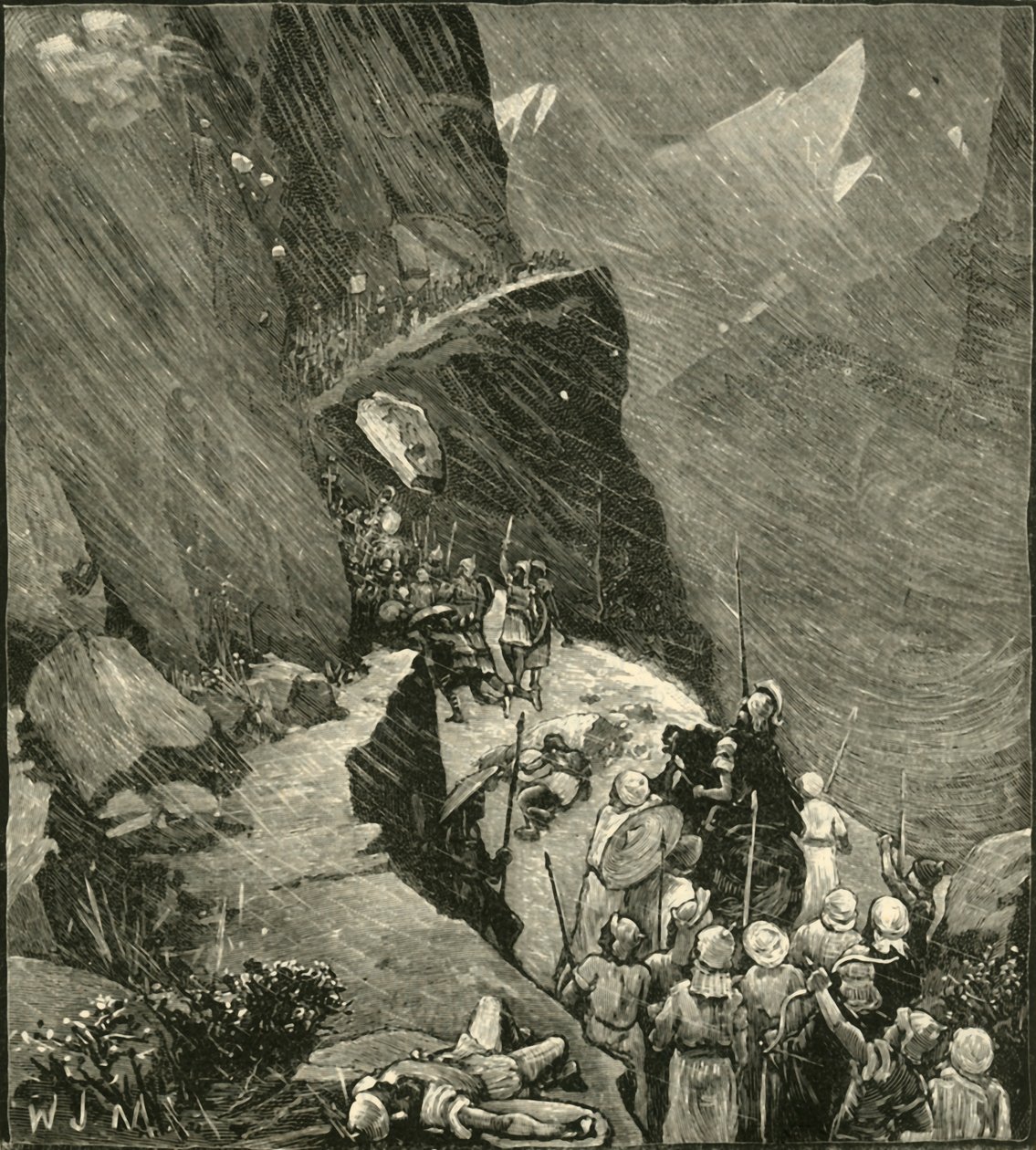 Karthagolaiset ylittävät Alpit, 1890. tekijältä Unbekannt