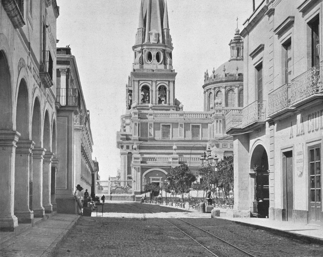 Katedraali Guadalajarassa, Meksikossa, vuonna 1900. tekijältä Unbekannt