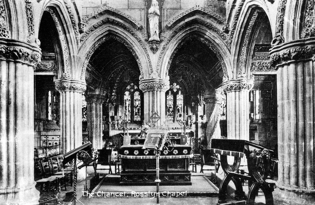 Chancel, Rosslyn Chapel, Midlothian, Skotlanti, 1900-luku tekijältä Unbekannt