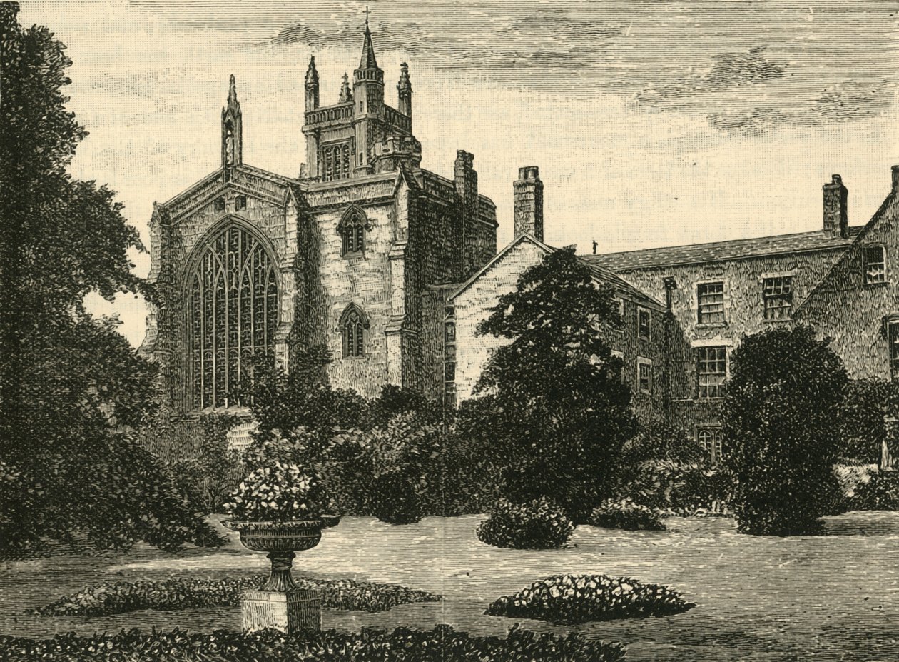 College Chapel, Wardens Gardensista, 1898. tekijältä Unbekannt