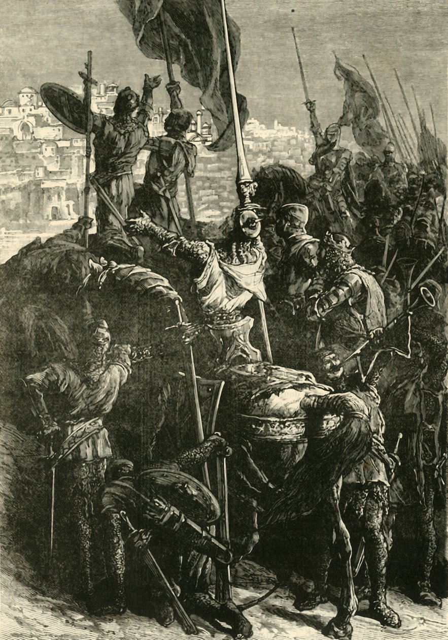 Ristiretkeläiset ennen Jerusalemia, 1099, 1890. tekijältä Unbekannt