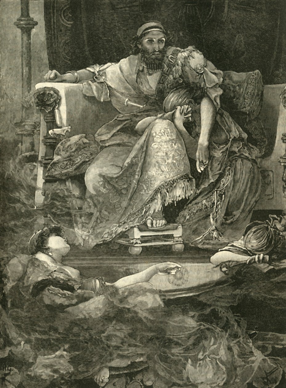 Sardanapalusin kuolema, 1890. tekijältä Unbekannt