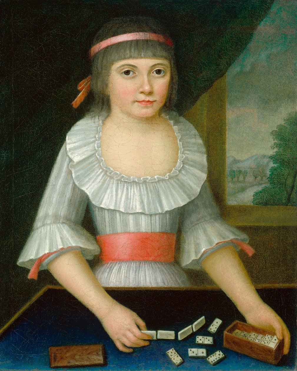 Domino-tyttö, c. 1790. tekijältä Unbekannt
