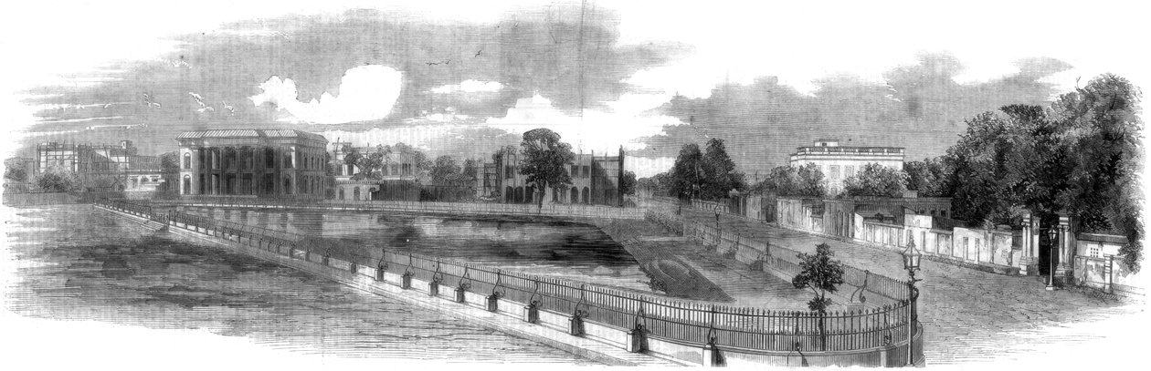 Dunkin Bustee, Chowringhee, Kalkutta, Intia, 1860 tekijältä Unbekannt