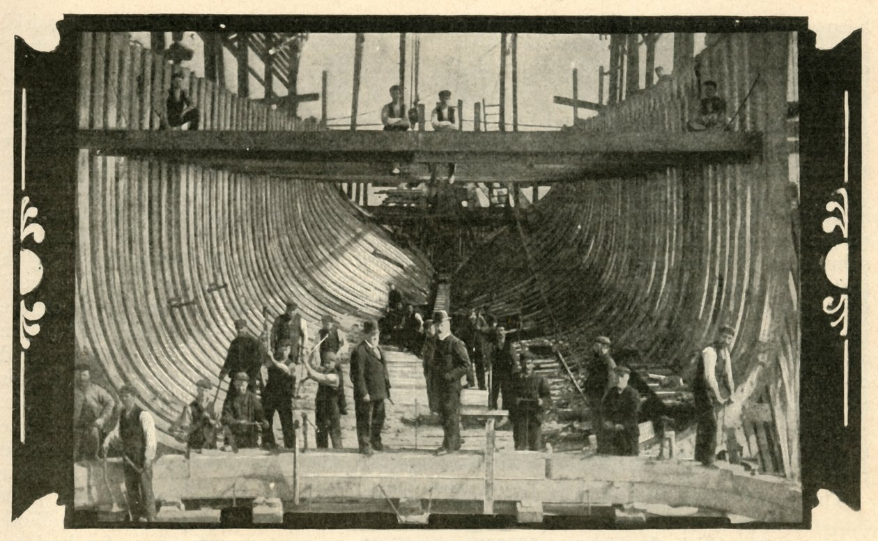The English Vessel, Discovery, On The Stocks, 1901. tekijältä Unbekannt