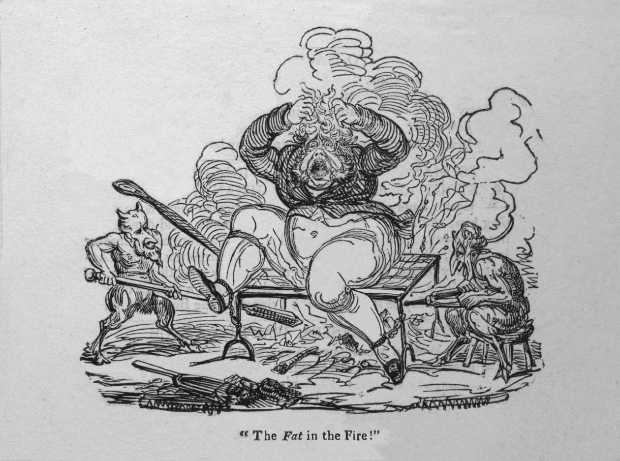 The Fat in the Fire!, c1820. tekijältä Unbekannt
