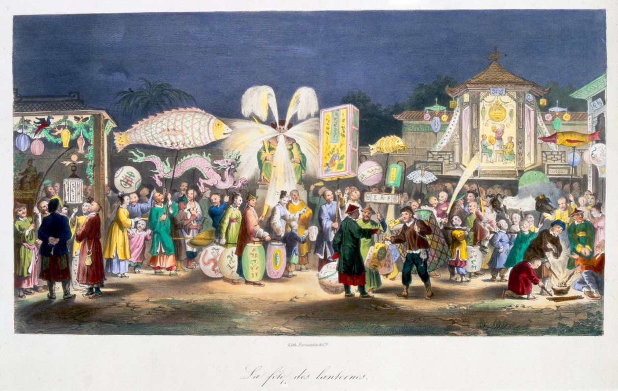 Lyhtyjen festivaali, Kiina, 1824-1827 tekijältä Unbekannt