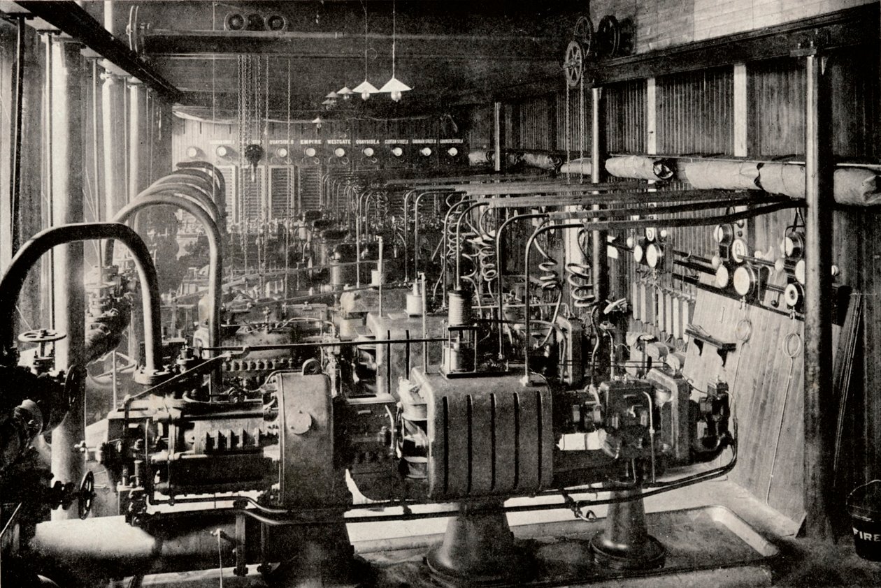 Ensimmäinen Parsons Turbo-Electric Generating Station, c1916 tekijältä Unbekannt