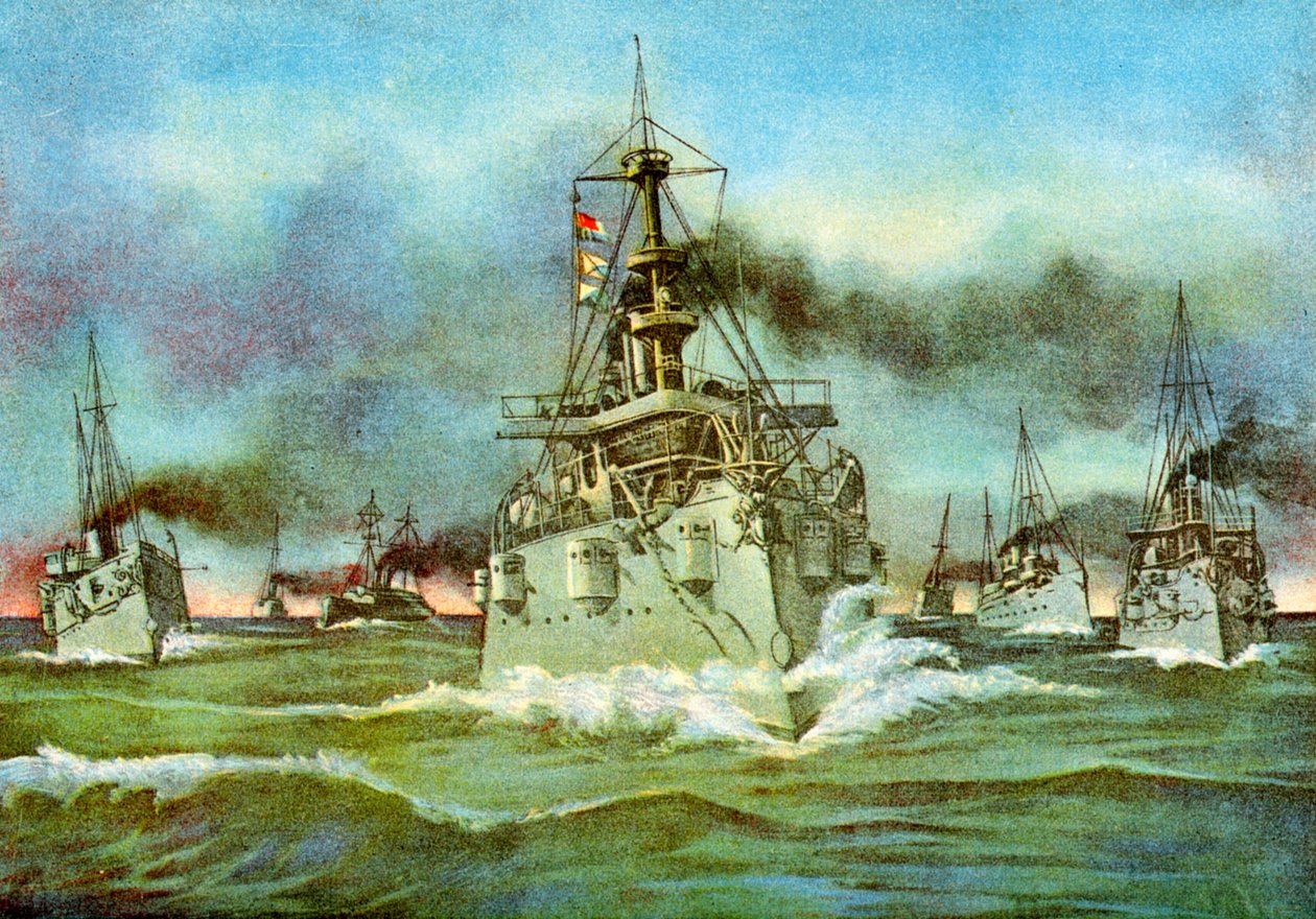 The Flying Squadron, Espanjan ja Amerikan sota, 1898 tekijältä Unbekannt