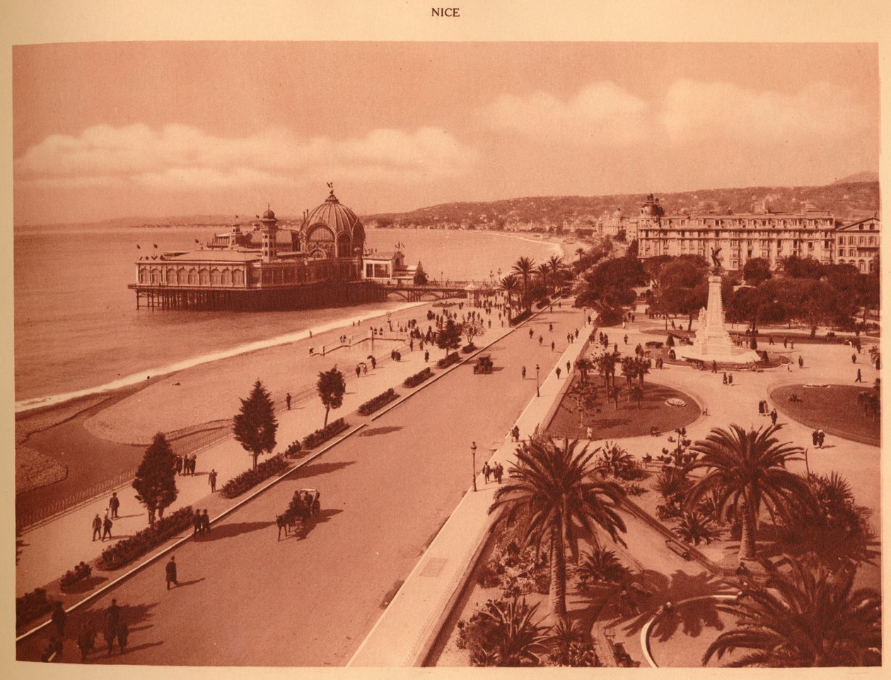 Puutarhat ja laituripalatsi, Nizza, 1930. tekijältä Unbekannt